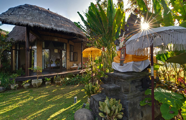 Taman Ahimsa - temple in garden